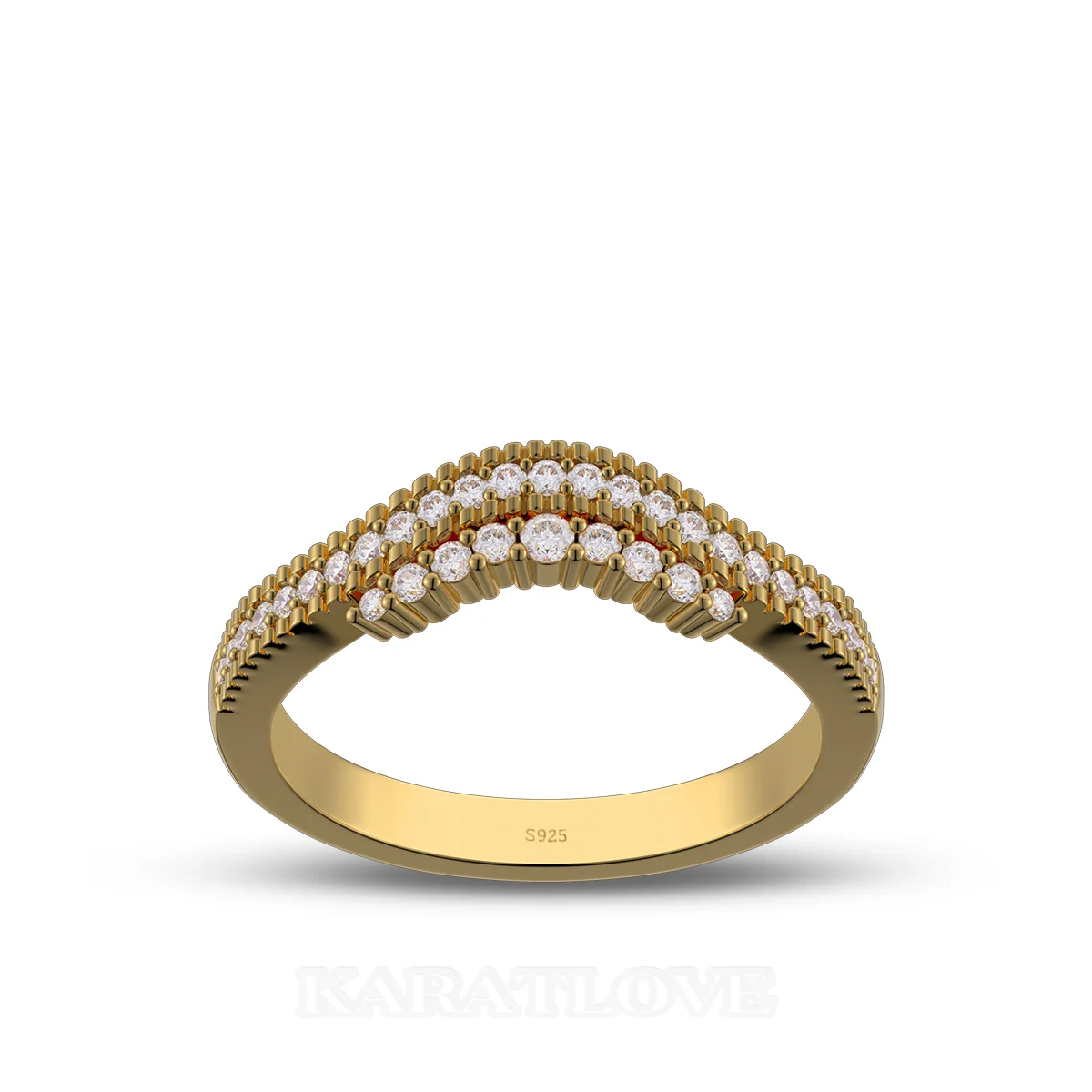 Bague de mariage en argent sterling blanc et or jaune avec diamant taille ronde